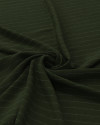 Tecido Crepe Duna Risca de Giz Branco e Verde Militar