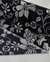 Tecido Crepe Koshibo Leve Multi Floral Offwhite, Tons de Cinza e Preto
