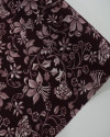 Tecido Crepe Koshibo Leve Multi Floral Offwhite e Tons de Vinho
