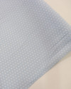 Tecido Crepe Koshibo Poá Branco e Azul Bebê