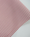 Tecido Crepe Koshibo Leve Listrado Branco e Goiaba