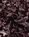 Tecido Crepe Koshibo Leve Multi Floral Offwhite e Tons de Vinho