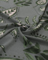 Tecido Crepe Koshibo Leve Ramos e Cashmere Tons de Verde