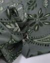 Tecido Crepe Koshibo Leve Ramos e Cashmere Tons de Verde