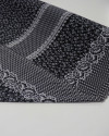 Tecido Crepe Bubble Multi Barrado Floral P/B