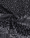 Tecido Crepe Bubble Multi Barrado Floral P/B