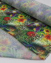 Tecido Crepe Silk Animal Print Tons de Verde