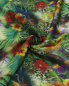 Tecido Crepe Silk Animal Print Tons de Verde