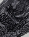 Tecido Crepe Bubble Multi Barrado Floral P/B