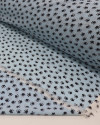 Tecido Crepe Bubble Micro Patinhas e Pontos Branco, Preto e Azul Bebê
