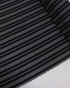 Tecido Crepe Chiffon Listrado Estelar Branco e Preto