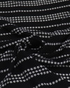 Tecido Crepe Chiffon Listrado Estelar Branco e Preto