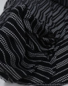 Tecido Crepe Chiffon Listrado Estelar Branco e Preto