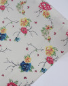 Tecido Crepe Texturizado com Elastano Jardim de Rosas Colorido