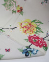 Tecido Crepe Texturizado com Elastano Jardim de Rosas Colorido
