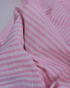 Tecido Tricoline Verano Flamê Listras Branco e Rosa