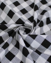Tecido Tricoline Micro Xadrez Vichy Branco e Preto