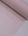 Tecido Tricoline Verano Flamê Listras Branco e Rosa Bebê