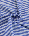 Tecido Tricoline Verano Flamê Listras Branco e Azul Índigo