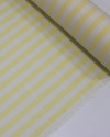 Tecido Tricoline Verano Flamê Listras Regulares Offwhite e Amarelo Manteiga