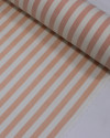 Tecido Tricoline Verano Flamê Listras Regulares Offwhite e Salmão