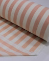Tecido Tricoline Verano Flamê Listras Regulares Offwhite e Salmão