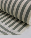 Tecido Tricoline Verano Flamê Listras Regulares Offwhite e Verde Sálvia