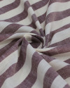 Tecido Tricoline Verano Flamê Listras Regulares Offwhite e Vinho