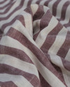 Tecido Tricoline Verano Flamê Listras Regulares Offwhite e Vinho