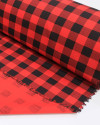 Tecido Tricoline Micro Xadrez Vichy Preto e Vermelho