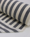 Tecido Tricoline Verano Flamê Listras Regulares Offwhite e Preto