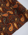 Tecido Viscose Paisley Floral Tons Terrosos e Preto (0.6m)