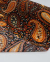Tecido Viscose Paisley Floral Tons Terrosos e Preto (0.6m)