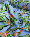 Tecido Viscose Tucanos Laranja, Rosa e Azul