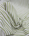 Tecido Viscose Texturizada Listrado Branco e Tons de Verde