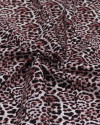 Tecido Viscose Texturizada Animal Print Preto e Mogno
