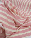 Tecido Viscose Listrado Creme e Rosé