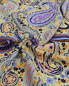 Tecido Viscose Paisley Floral Colorido e Amarelo (2.1m)