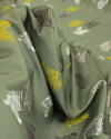 Tecido Crepe Silk Italiano Zebras Coloridas e Verde Militar