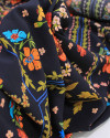 Tecido Viscose Premium Campo Floral em Recortes Colorido e Preto