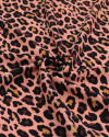 Tecido Viscose Animal Print Clássico Rosa Chá