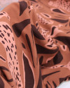 Tecido Viscose Onça Pintada Rosa e Marrom