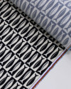 Tecido Viscose Premium Sardine Geométrico Preto e Cru