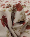 Tecido Crepe Koshibo Floral Vintage Terracota e Bege