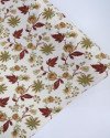 Tecido Crepe Koshibo Floral Vintage Terracota e Creme