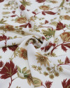Tecido Crepe Koshibo Floral Vintage Terracota e Creme