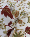 Tecido Crepe Koshibo Floral Vintage Terracota e Creme