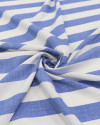 Tecido Viscose Macro Listras Azul Mescla