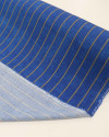 Tecido Viscose Listrado Dourado e Tons de Azul