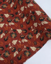 Tecido Crepe Koshibo Floral Vintage Preto, Bege e Terracota